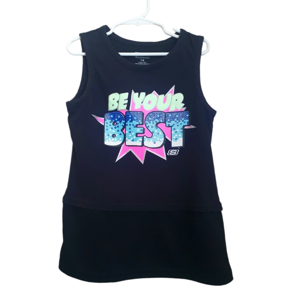 Skechers Active "Be your Best" Girl's Tank Top. Sz 7-8.